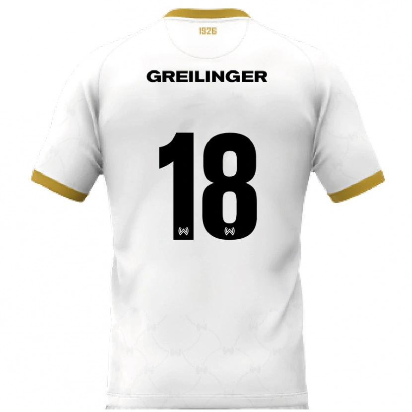 Danxen Kid Fabian Greilinger #18 White Gold Away Jersey 2025/26 T-Shirt