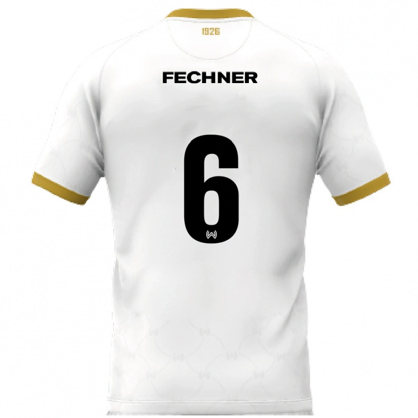 Danxen Kid Gino Fechner #6 White Gold Away Jersey 2025/26 T-Shirt