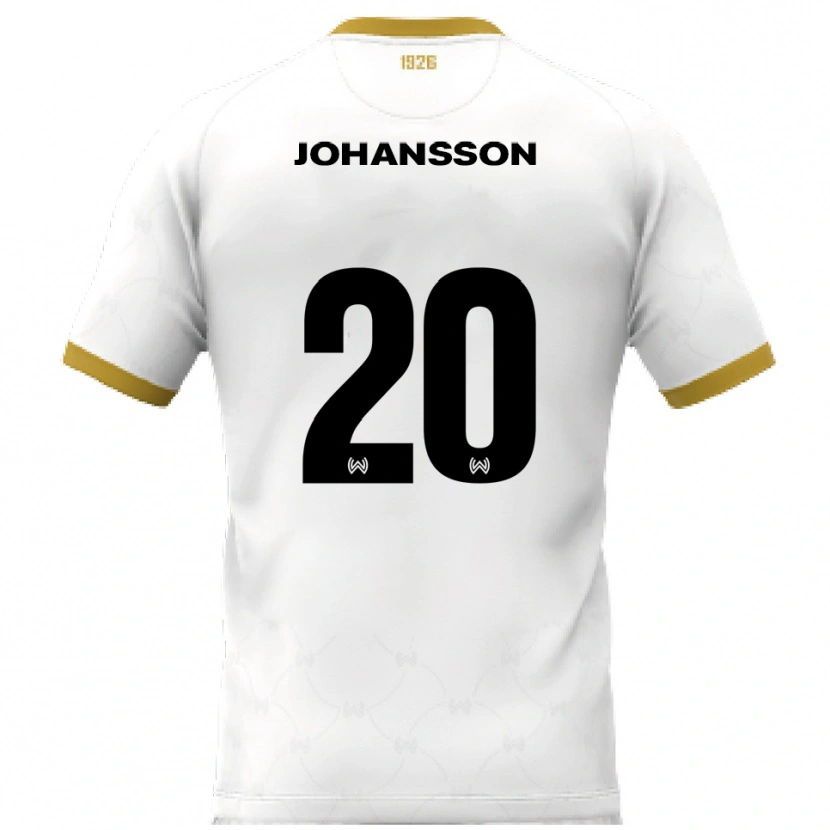 Danxen Kid Ryan Johansson #20 White Gold Away Jersey 2025/26 T-Shirt