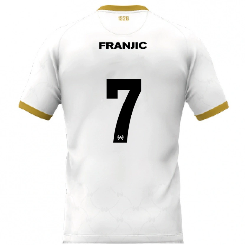 Danxen Kid Ivan Franjic #7 White Gold Away Jersey 2025/26 T-Shirt