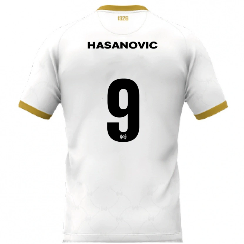 Danxen Kid Karim Hasanovic #9 White Gold Away Jersey 2025/26 T-Shirt