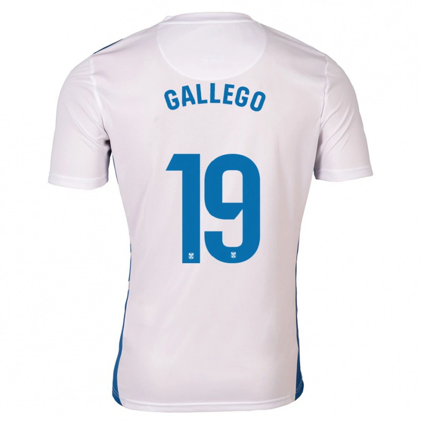 Danxen Men Enric Gallego #19 White Blue Home Jersey 2025/26 T-Shirt