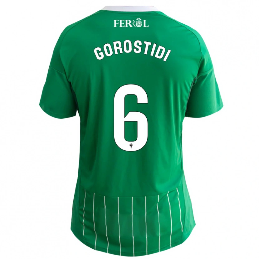 Danxen Men Ander Gorostidi #6 Green White Home Jersey 2025/26 T-Shirt