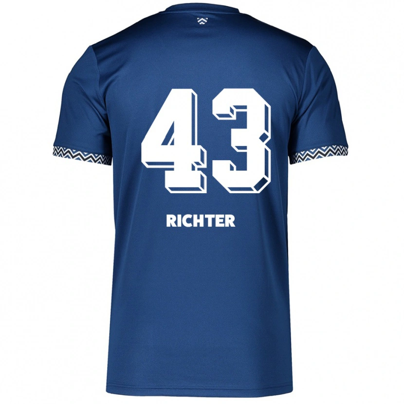 Danxen Men Daniel Richter #43 Navy White Home Jersey 2025/26 T-Shirt