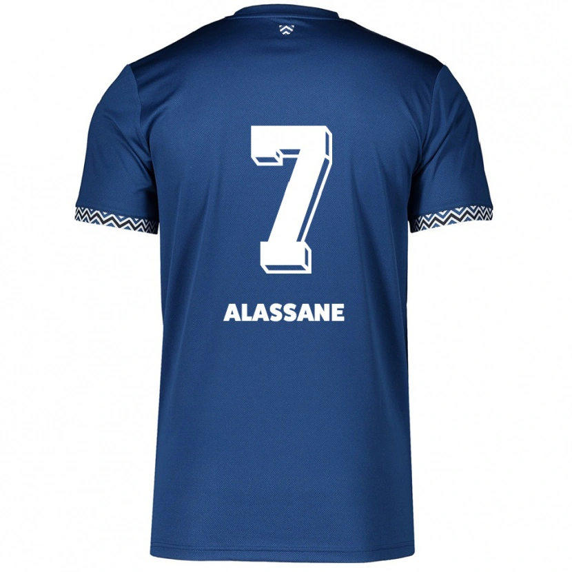 Danxen Men Latif-Bilal Alassane #7 Navy White Home Jersey 2025/26 T-Shirt