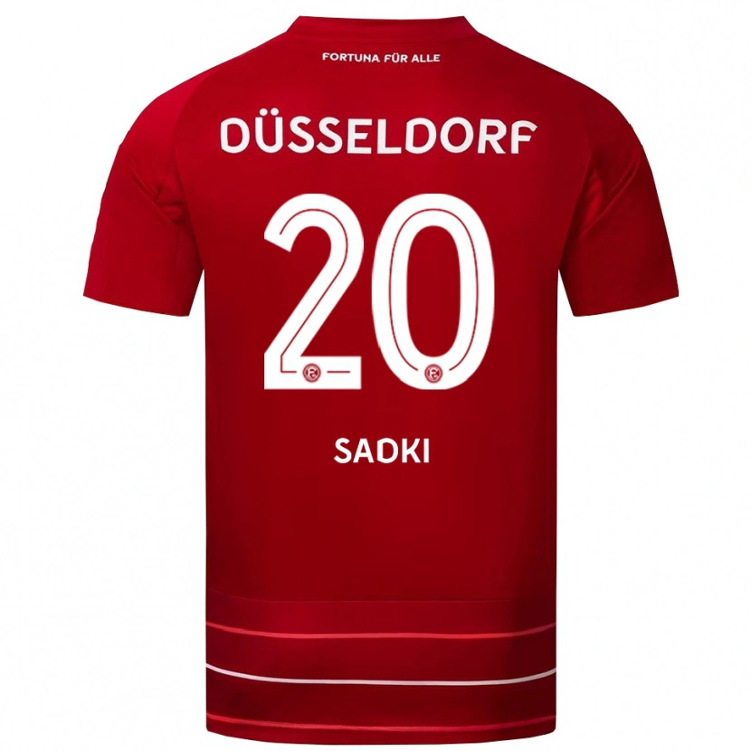 Danxen Men Mohammed Sadki #20 Red White Home Jersey 2025/26 T-Shirt