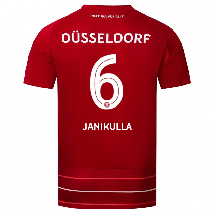 Danxen Men Julius Janikulla #6 Red White Home Jersey 2025/26 T-Shirt
