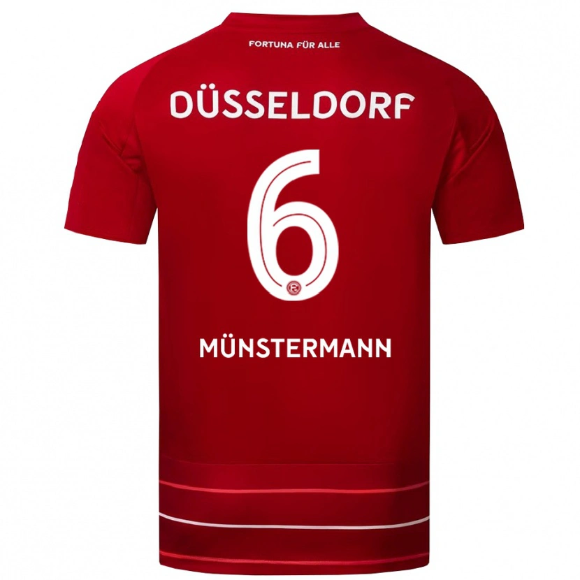 Danxen Men Paul Münstermann #6 Red White Home Jersey 2025/26 T-Shirt