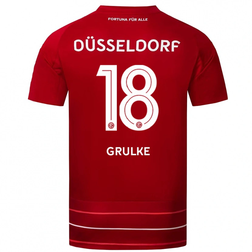 Danxen Men Tobias Grulke #18 Red White Home Jersey 2025/26 T-Shirt