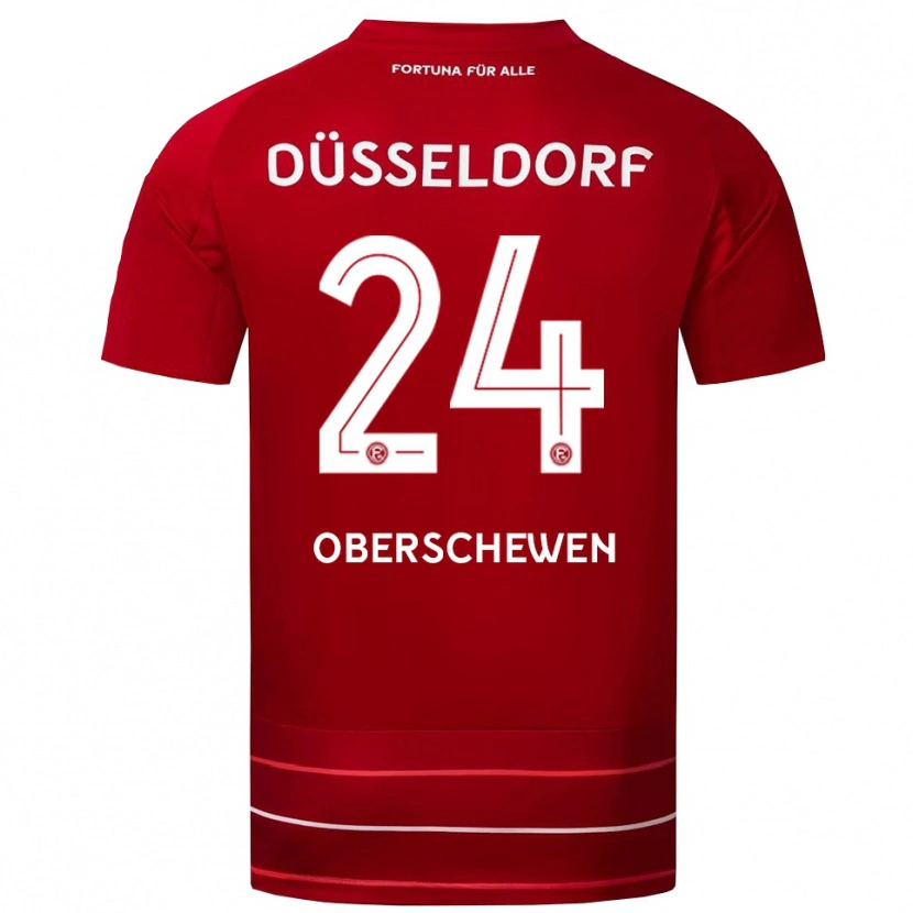 Danxen Men Elias Oberschewen #24 Red White Home Jersey 2025/26 T-Shirt