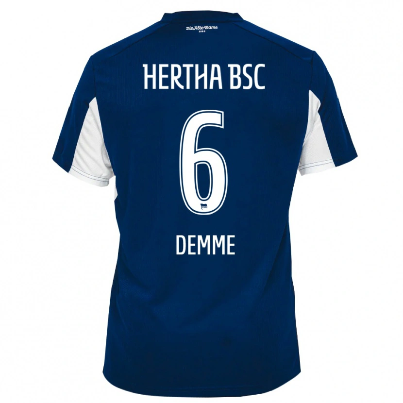 Danxen Men Diego Demme #6 White Blue Home Jersey 2025/26 T-Shirt