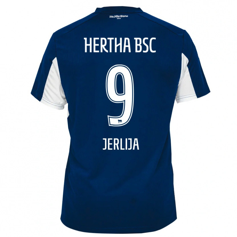 Danxen Men Leotrim Jerlija #9 White Blue Home Jersey 2025/26 T-Shirt
