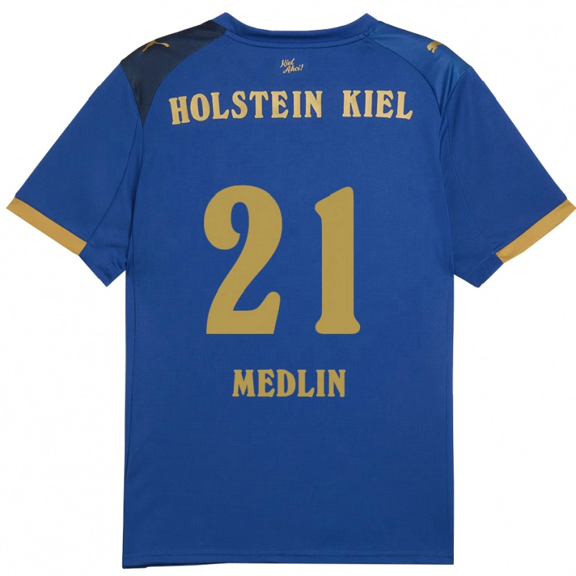 Danxen Men Caspar Medlin #21 Blue Gold Home Jersey 2025/26 T-Shirt