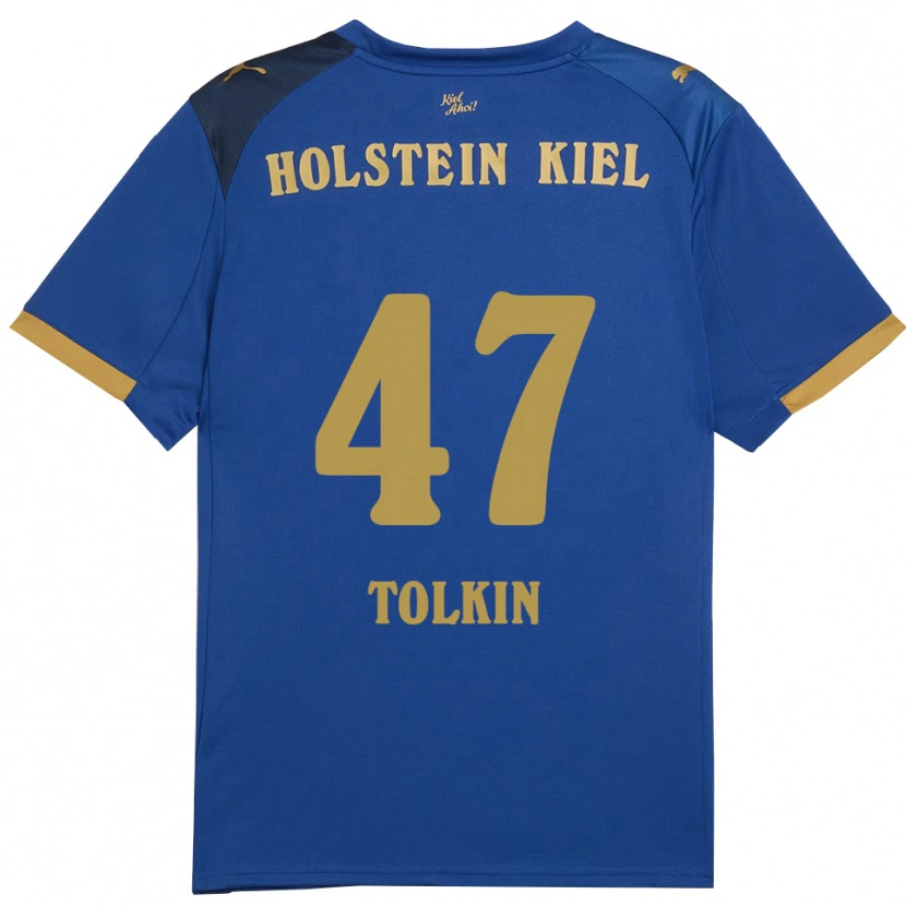 Danxen Men John Tolkin #47 Blue Gold Home Jersey 2025/26 T-Shirt