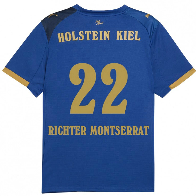Danxen Men Mark Richter Montserrat #22 Blue Gold Home Jersey 2025/26 T-Shirt