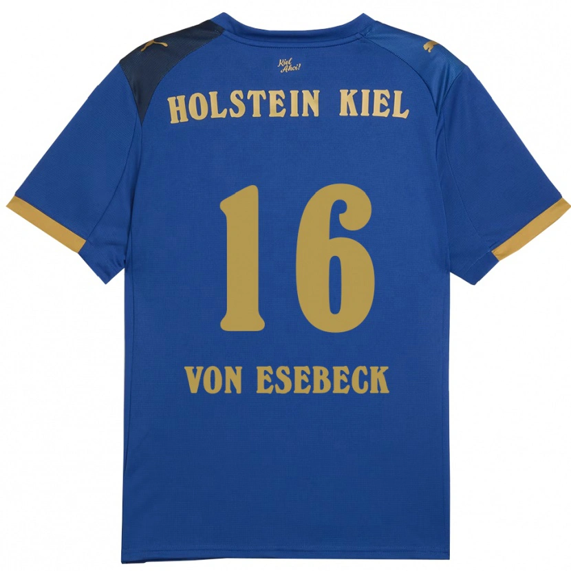 Danxen Men Oskar Von Esebeck #16 Blue Gold Home Jersey 2025/26 T-Shirt