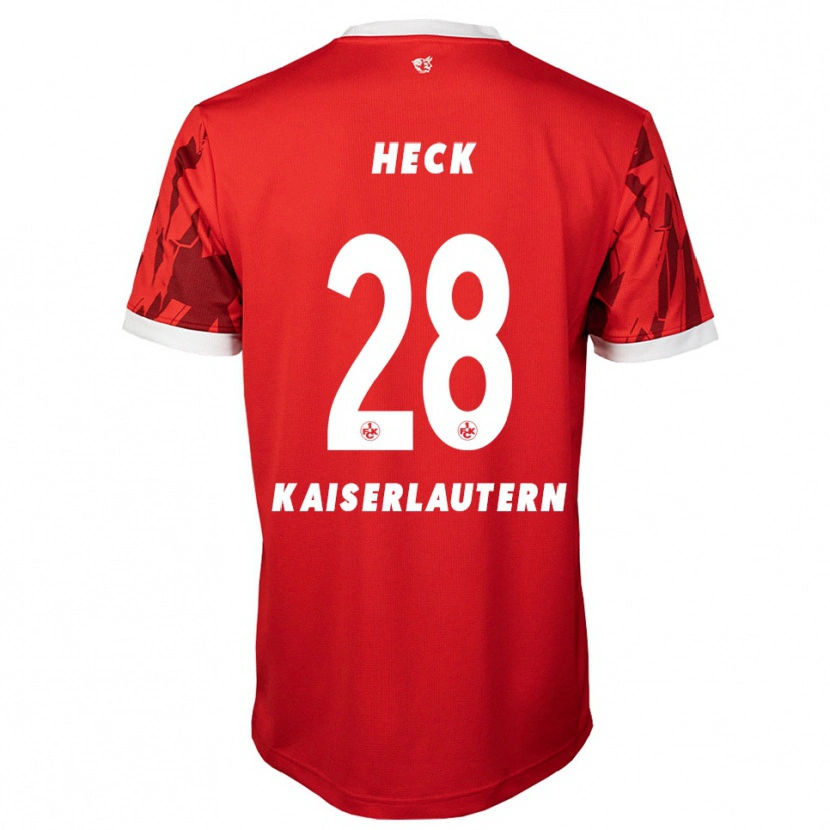 Danxen Men Fabian Heck #28 Red White Home Jersey 2025/26 T-Shirt