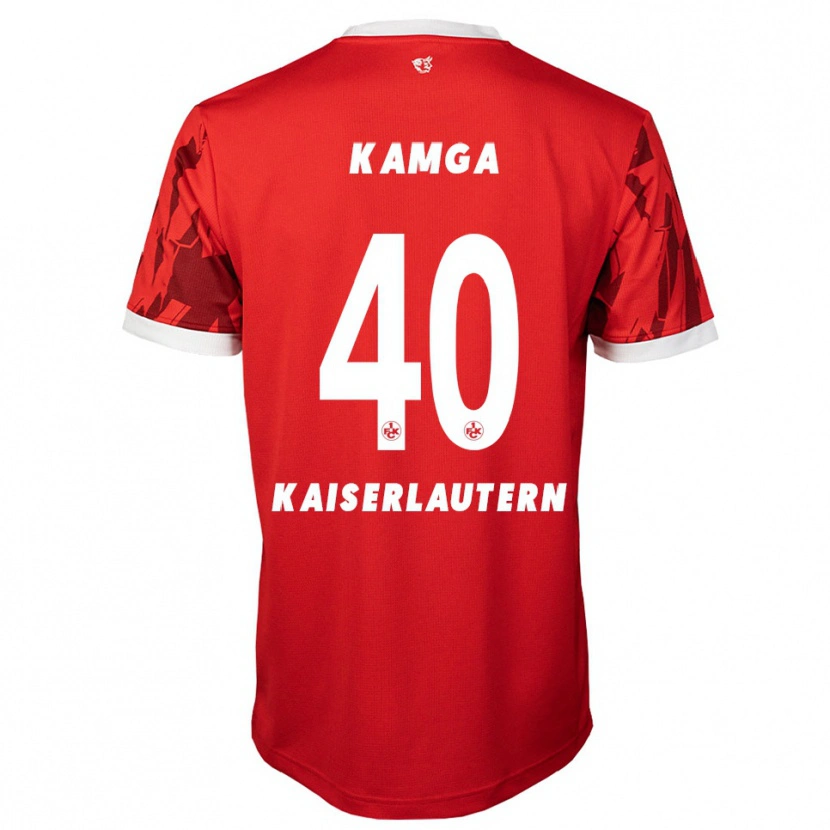 Danxen Men Enis Kamga #40 Red White Home Jersey 2025/26 T-Shirt