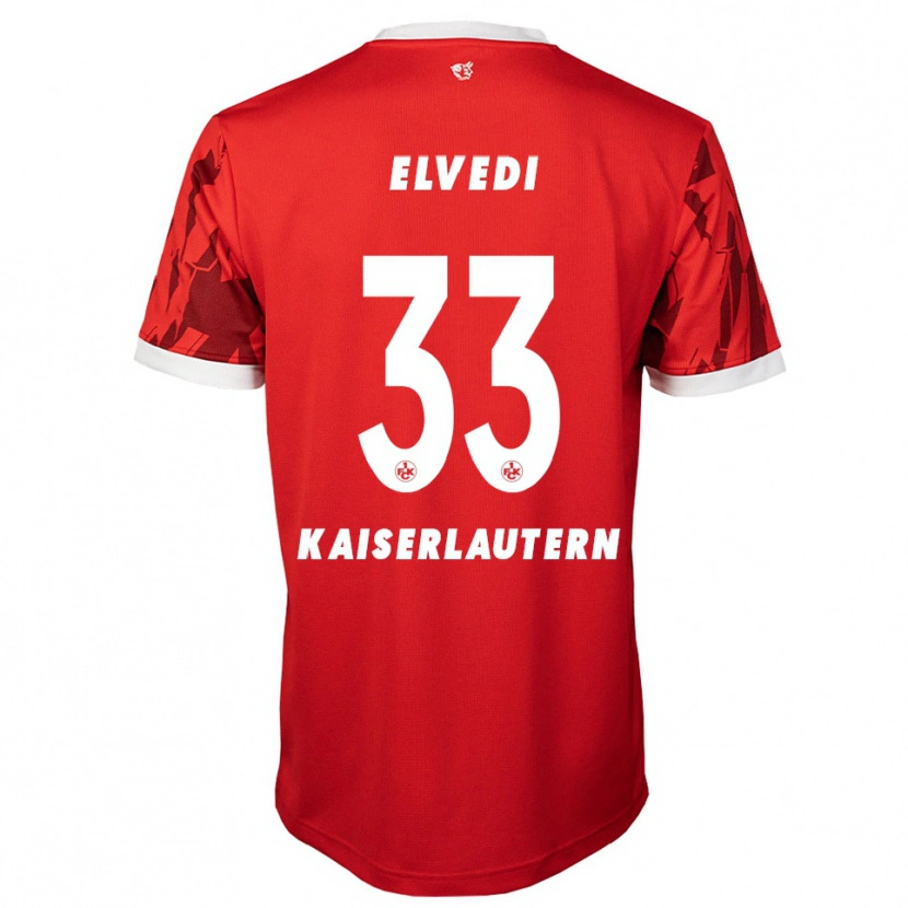 Danxen Men Jan Elvedi #33 Red White Home Jersey 2025/26 T-Shirt