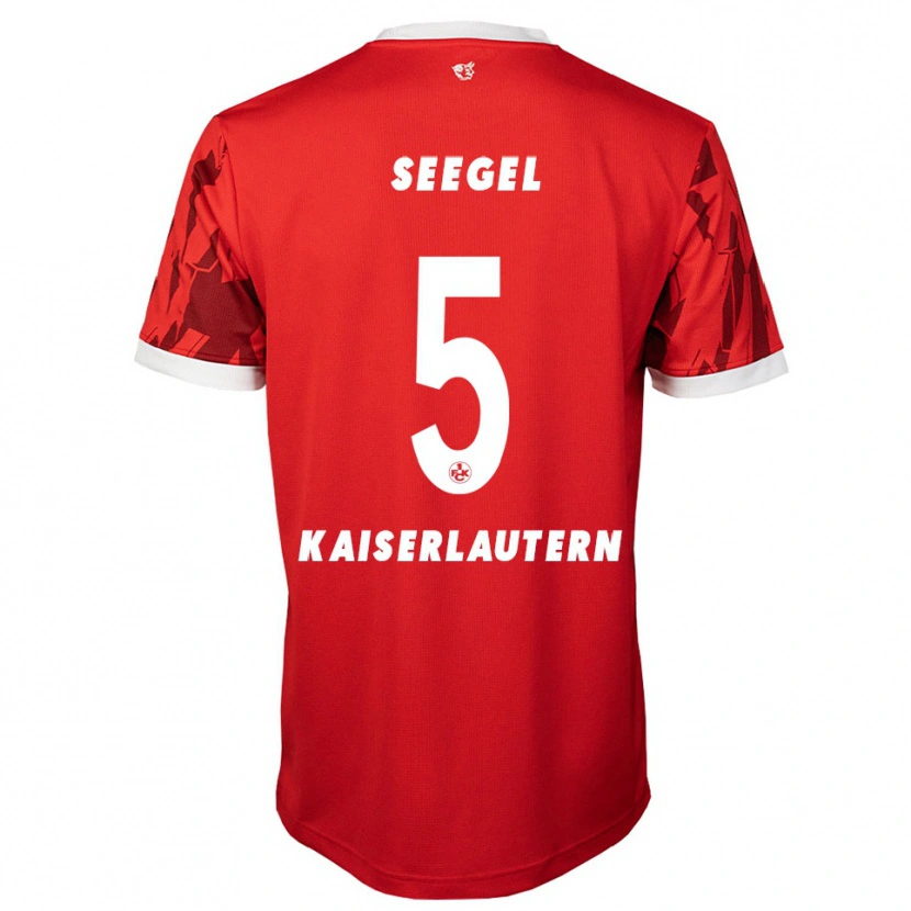 Danxen Men Mika Seegel #5 Red White Home Jersey 2025/26 T-Shirt