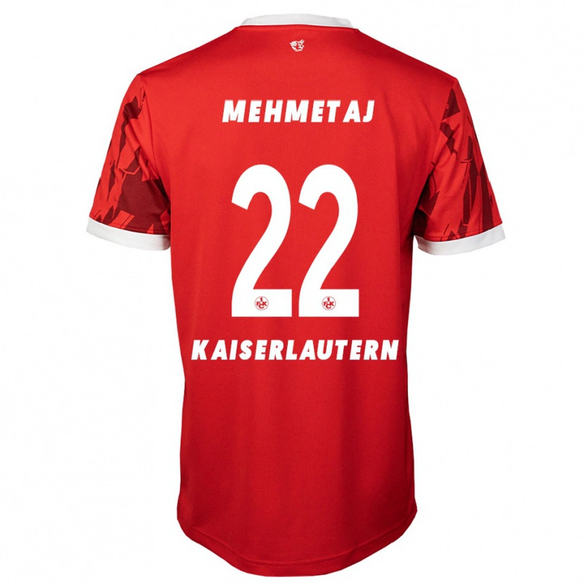 Danxen Men Alban Mehmetaj #22 Red White Home Jersey 2025/26 T-Shirt