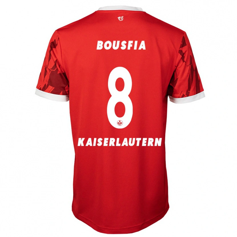Danxen Men Sami Bousfia #8 Red White Home Jersey 2025/26 T-Shirt