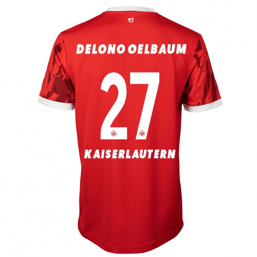 Danxen Men Kenny Delono Oelbaum #27 Red White Home Jersey 2025/26 T-Shirt