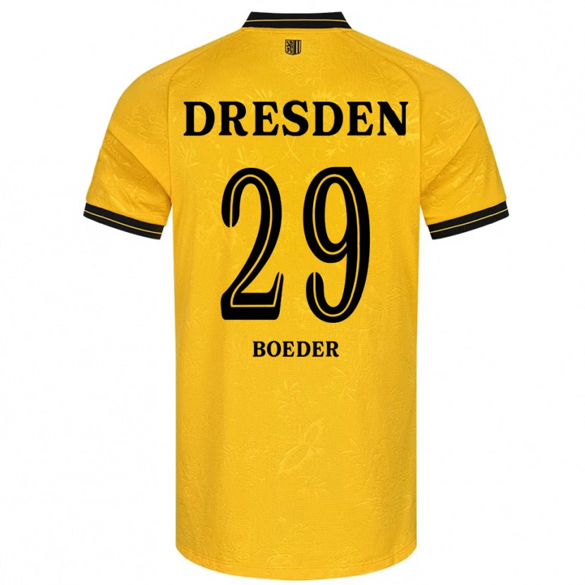 Danxen Men Lukas Boeder #29 Yellow Black Home Jersey 2025/26 T-Shirt