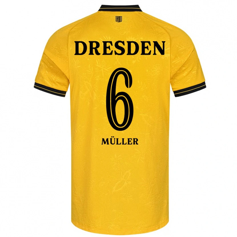 Danxen Men Friedrich Müller #6 Yellow Black Home Jersey 2025/26 T-Shirt