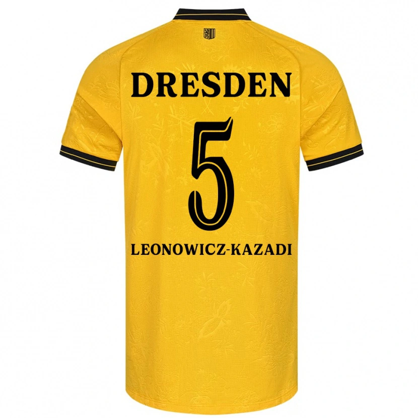 Danxen Men Jonathan Leonowicz-Kazadi #5 Yellow Black Home Jersey 2025/26 T-Shirt