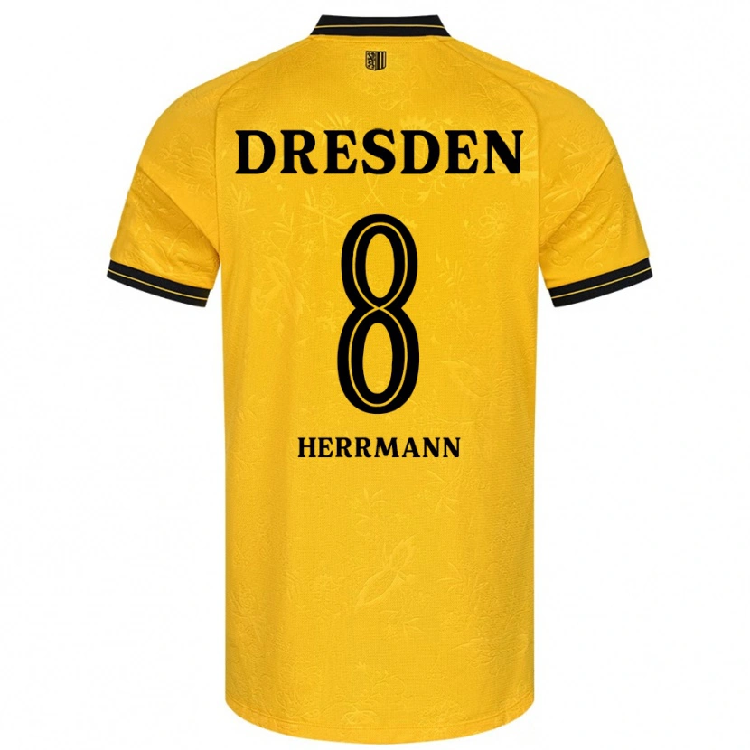 Danxen Men Luca Herrmann #8 Yellow Black Home Jersey 2025/26 T-Shirt