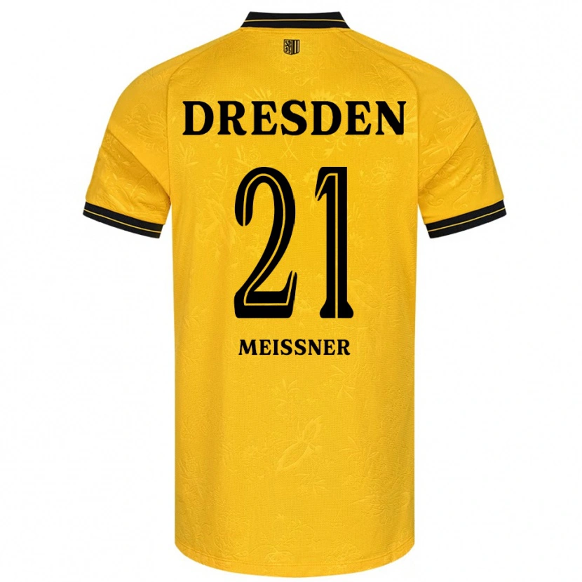Danxen Men Robin Meißner #21 Yellow Black Home Jersey 2025/26 T-Shirt