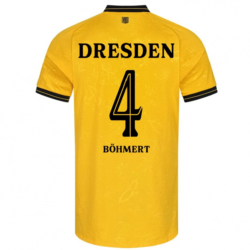 Danxen Men Jonas Böhmert #4 Yellow Black Home Jersey 2025/26 T-Shirt