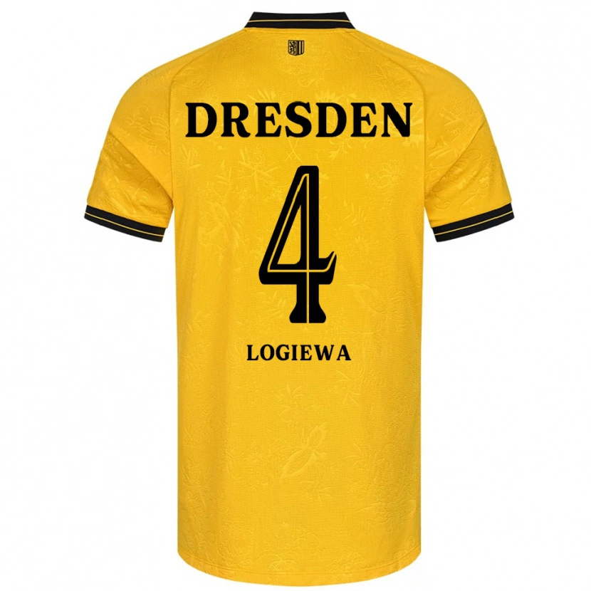 Danxen Men Luca Logiewa #4 Yellow Black Home Jersey 2025/26 T-Shirt
