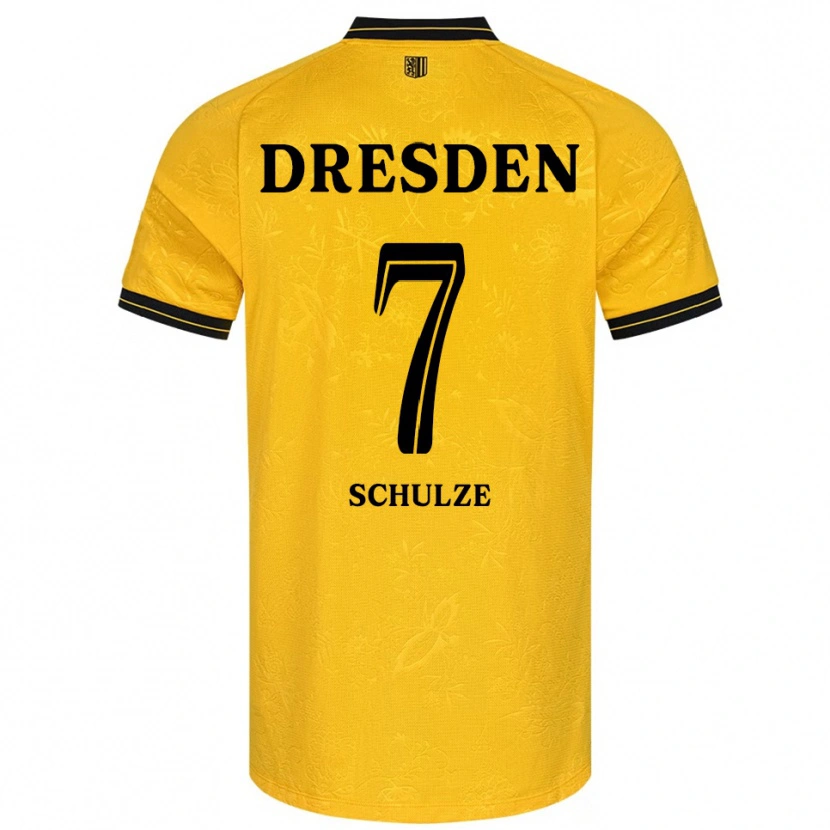 Danxen Men Lennox Schulze #7 Yellow Black Home Jersey 2025/26 T-Shirt