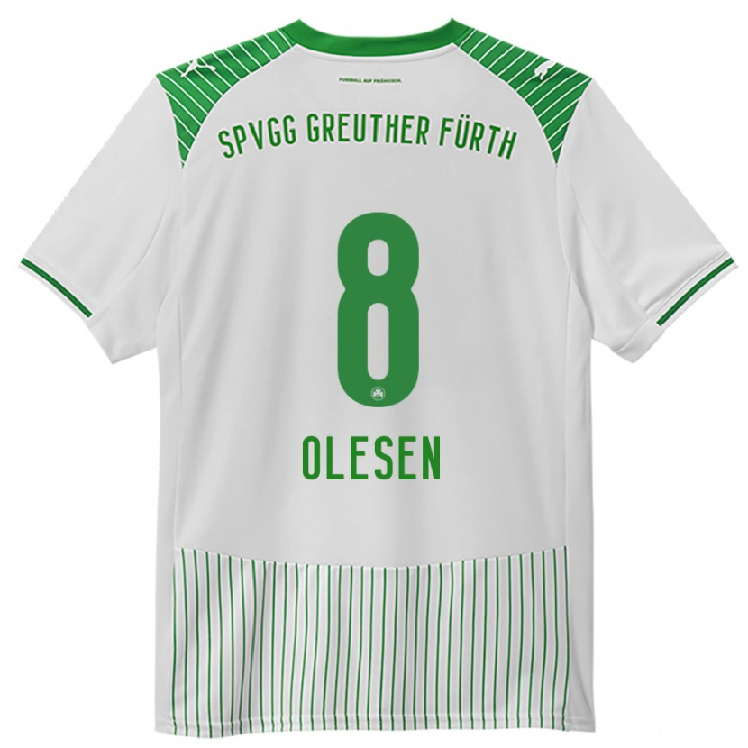 Danxen Men Mathias Olesen #8 White Green Home Jersey 2025/26 T-Shirt