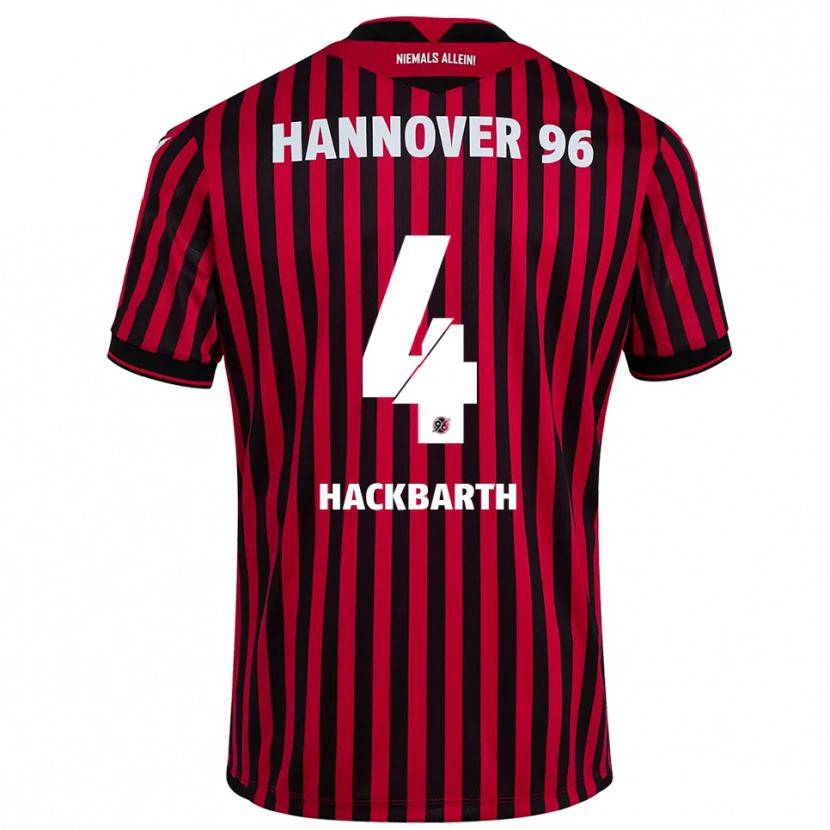 Danxen Men Celina Hackbarth #4 Red Black Home Jersey 2025/26 T-Shirt