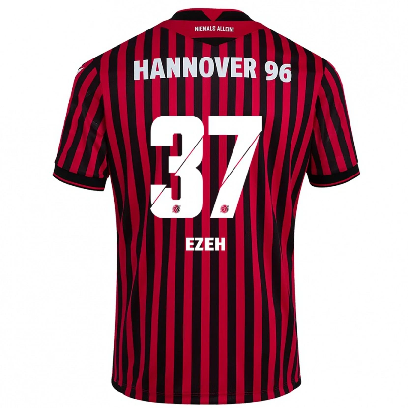 Danxen Men Brooklyn Ezeh #37 Red Black Home Jersey 2025/26 T-Shirt