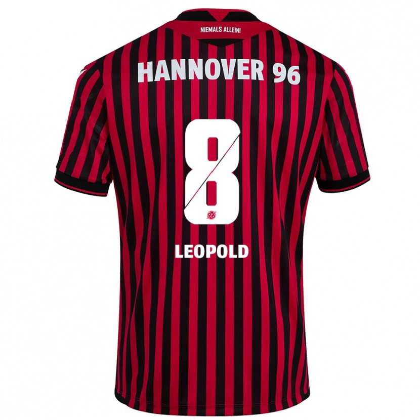 Danxen Men Enzo Leopold #8 Red Black Home Jersey 2025/26 T-Shirt