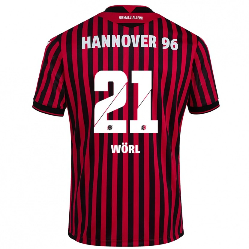 Danxen Men Marius Wörl #21 Red Black Home Jersey 2025/26 T-Shirt