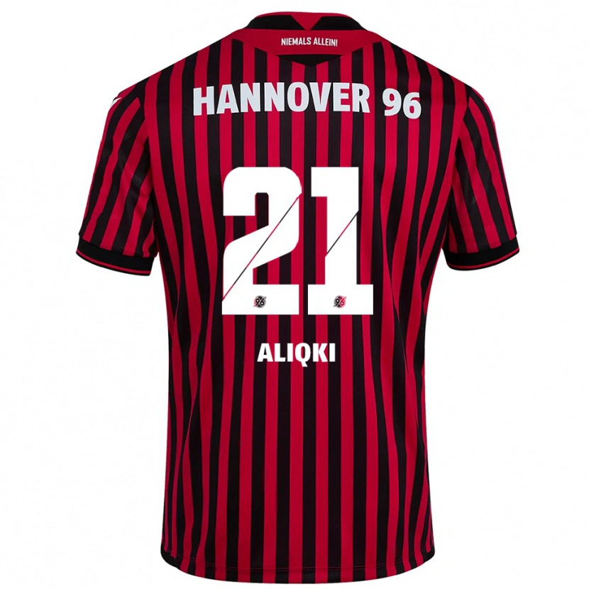 Danxen Men Florent Aliqki #21 Red Black Home Jersey 2025/26 T-Shirt