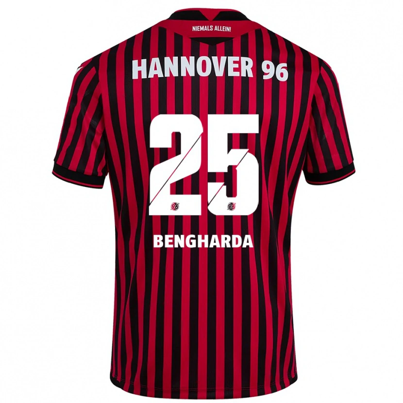 Danxen Men Bilal Bengharda #25 Red Black Home Jersey 2025/26 T-Shirt