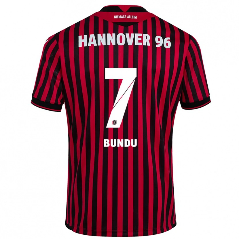 Danxen Men Mustapha Bundu #7 Red Black Home Jersey 2025/26 T-Shirt