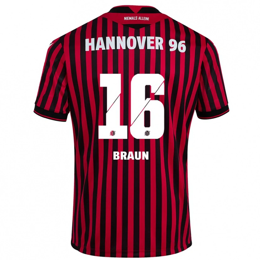Danxen Men Manuel Braun #16 Red Black Home Jersey 2025/26 T-Shirt