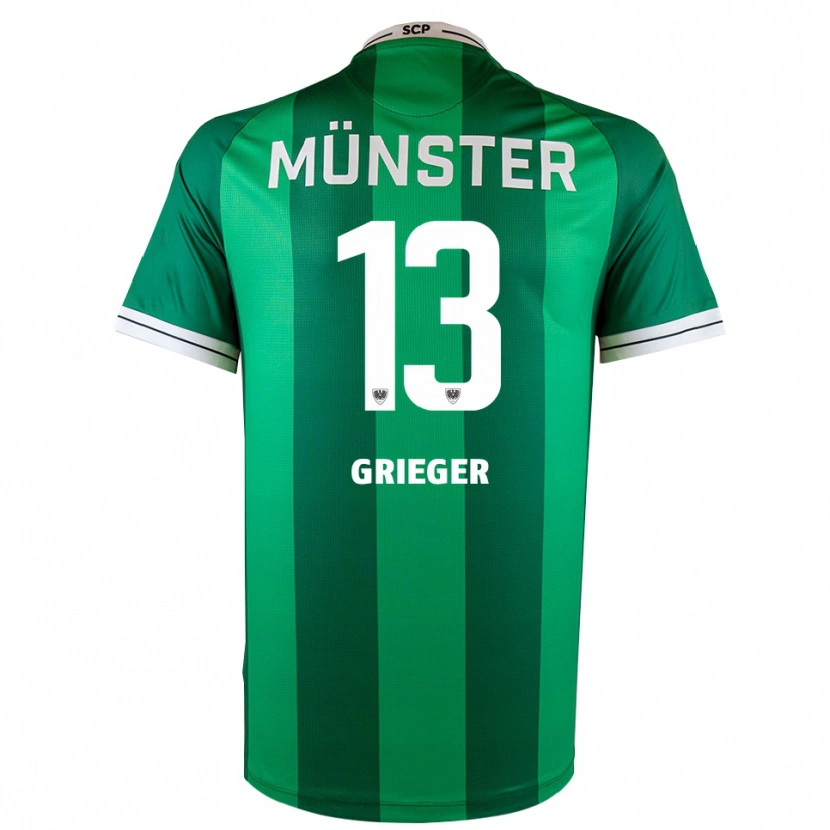 Danxen Men Dominik Grieger #13 Green White Home Jersey 2025/26 T-Shirt
