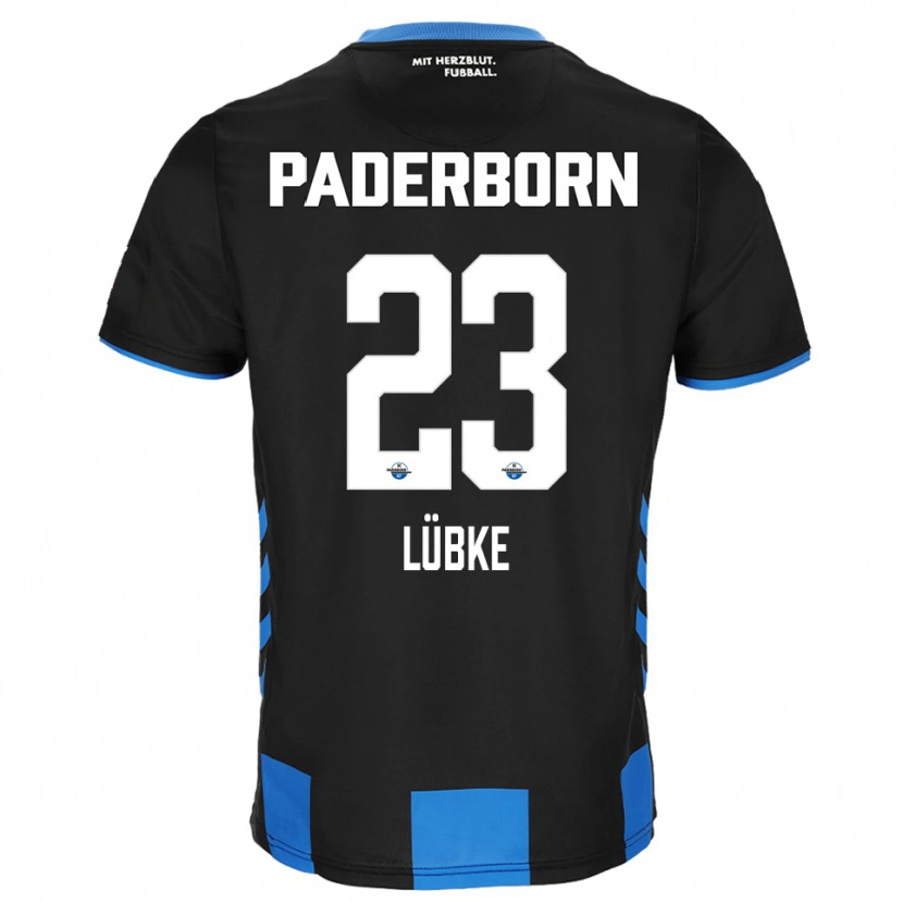 Danxen Men Jesper Lübke #23 Black Blue Home Jersey 2025/26 T-Shirt