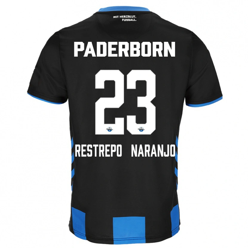 Danxen Men Pedro Restrepo Naranjo #23 Black Blue Home Jersey 2025/26 T-Shirt