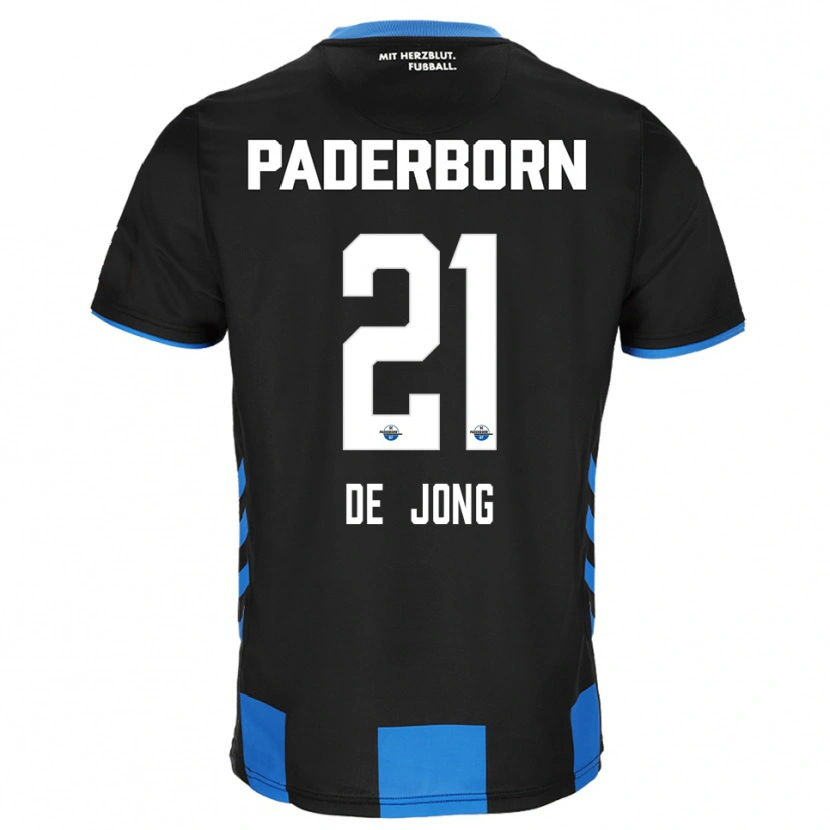 Danxen Men Travis De Jong #21 Black Blue Home Jersey 2025/26 T-Shirt