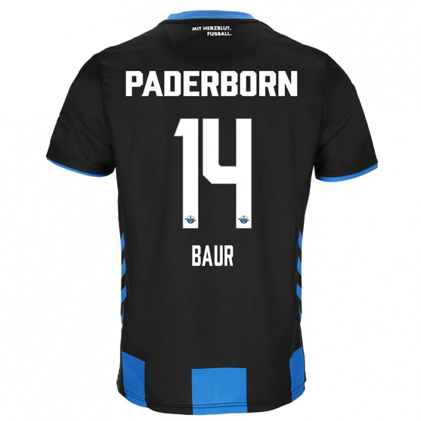 Danxen Men Mika Baur #14 Black Blue Home Jersey 2025/26 T-Shirt