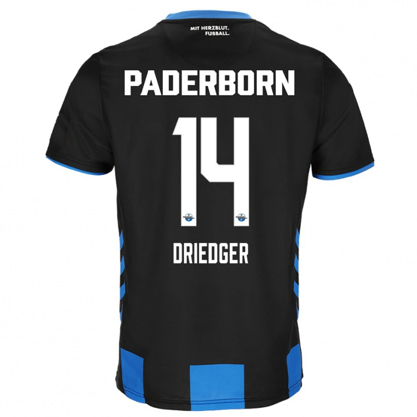 Danxen Men Julian Driedger #14 Black Blue Home Jersey 2025/26 T-Shirt